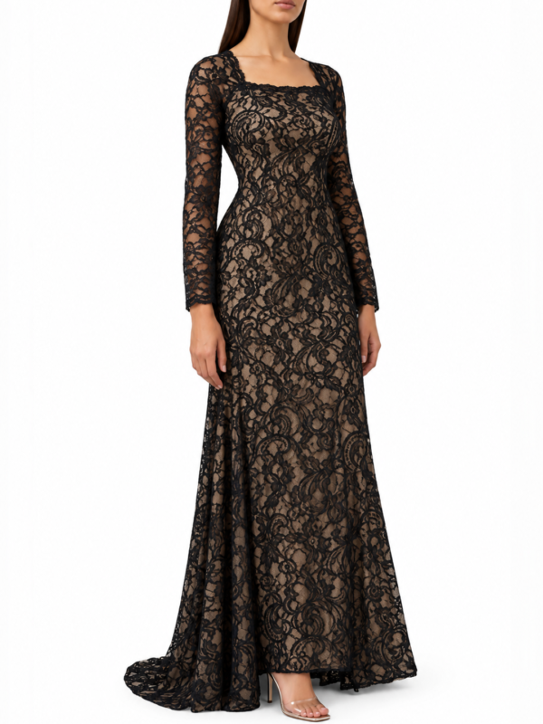 black lace dress