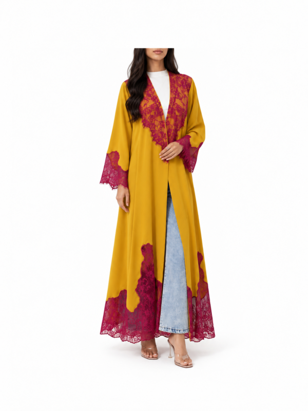 pink mastered Abaya
